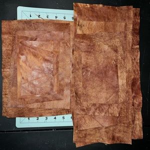 2 lots of soft brown Italian leather
